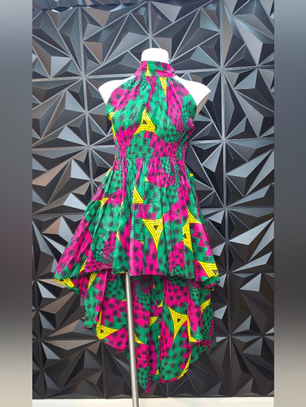 Ankara colorful high low dress